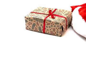 Fond déco Noël - cadeau et bonnet