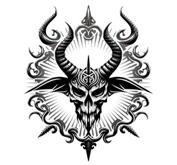 Fototapeta premium A Satanic Symbol. A Generative AI digital illustration.