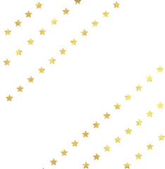 geometrical lines across canvas with gold stars, isolated object with transparent background