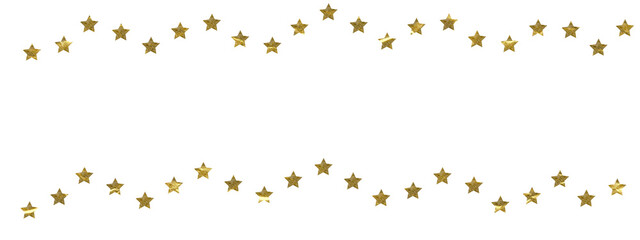 curvy gold frame with gold stars