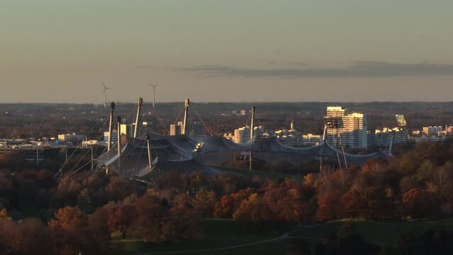Aerial view of Munich Olympic Stadium