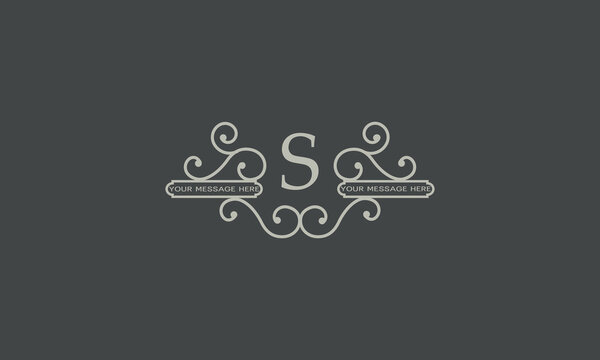 Initial letter S. Abstract fancy logo with monogram icon in elegant style