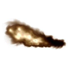 Dust cloud with  fire,cigarette smoke and black smog.Realistic vector isolated on transparent background. Concept house cleaning, air pollution,big explosion,desert sandstorm.
