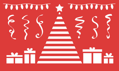 Christmas set. Set of vector holiday elements.