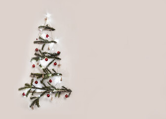 Fototapeta Boże Narodzenie, choinka, kartka świąteczna, dekoracje świąteczne. Christmas decorations, Christmas tree
 obraz