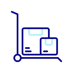 trolley icon, to transport heavy goods to their destination.