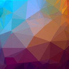 Vibrant Polygonal Mosaic Background Image / Energetic Digital Geometric Background / Abstract Digital Energetic Background