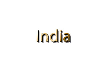 INDIA NAME 3D 