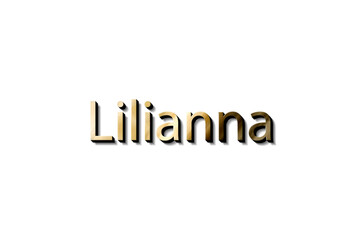 LILIANNA NAME MOCKUP