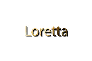 LORETTE NAME MOCKUP