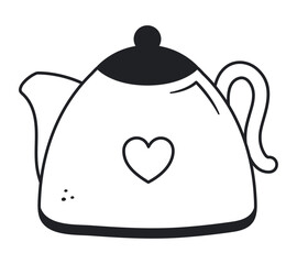 metallic teapot icon