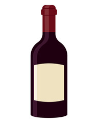 wine bottle illustration