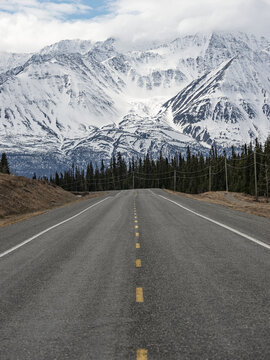 Alaska Highway just outside of the town of Haines Junction.