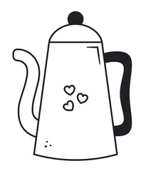 metallic coffeemaker icon