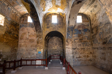 Qasr Amra or Quasayr Amra Desert Castle in Jordan Interior Fresco and Ceiling