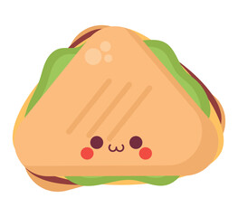 kawaii sandwich illustration