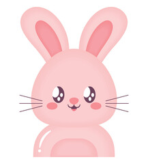 pink baby rabbit