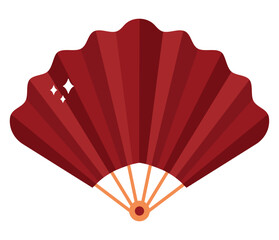 red hand fan