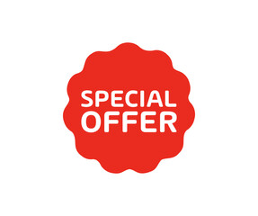 Special offer, Special Offer Rubber Stamp logo design. Special Offer Tag Red. Sale Icon.  Advertising Discounts symbol. Special offer badge. Deal Label vector design and illustration.
