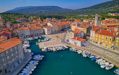 Aerial view of Cres old town in Croatia © Dario Bajurin
