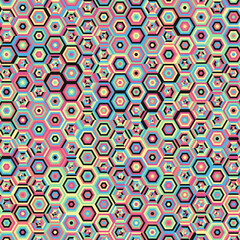  Hexagonal Maze pattern abstract illustration