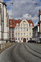 Fototapeta premium Old street in the center of Augsburg, Germany 