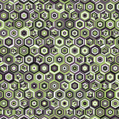 Hexagonal Maze pattern abstract illustration