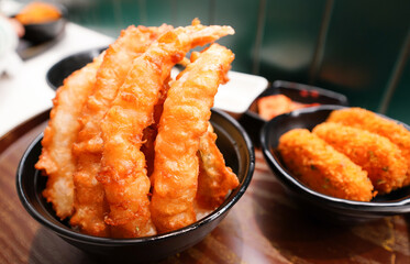 shrimp tempura rice bowl