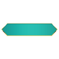 green mint banner bar and flag gold rim