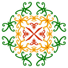 Decorative patterns typical of the Dayak tribe from Central Kalimantan