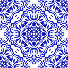 Gorgeous seamless mediterranean tile background seamless pattern ceramic design.