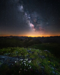 The Milky Way seen from the Becco Nero peak, Val Maira,Piedmont, Italy