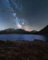 The Milky Way seen from the Moncenisio lake, July 2022, Maurienne, France