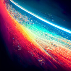 colorful background with space AI