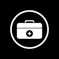Medical suitcase icon. First aid kit.