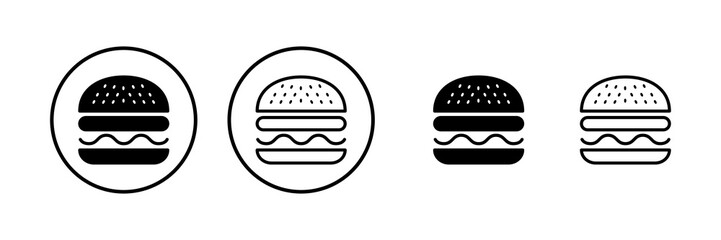 Burger icon vector illustration. burger sign and symbol. hamburger