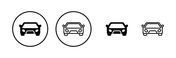 Obraz premium Car icon vector illustration. car sign and symbol. small sedan