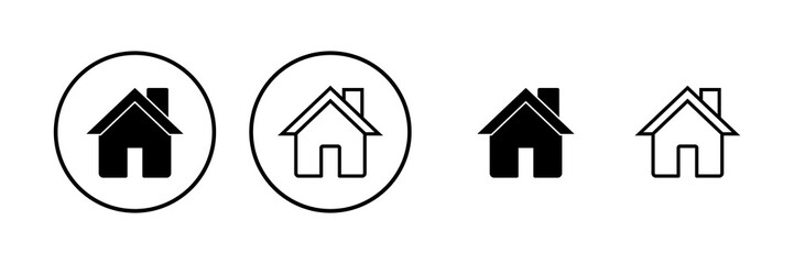 Fototapeta premium Home icon vector illustration. House sign and symbol