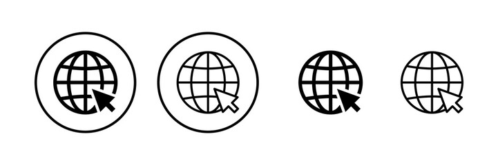 Web icon vector illustration. go to web sign and symbol. web click icon. Global search icon
