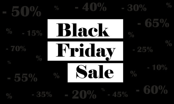 Black friday sale banner, poster, card, lable. Vector illustration template. 