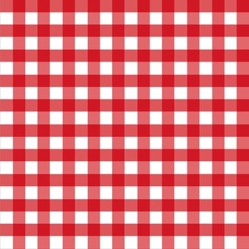 Geometric pattern seamless gingham white red pattern 3d illustration can be used in decorative design fashion clothes