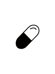 Pill icon. Medication. Isolated. Vector illustration.