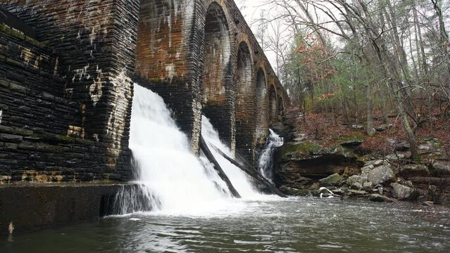 Built in 1935, Byrd Creek dam is located at Cumberland State park in Tennessee and is a landmark tourist attraction.
