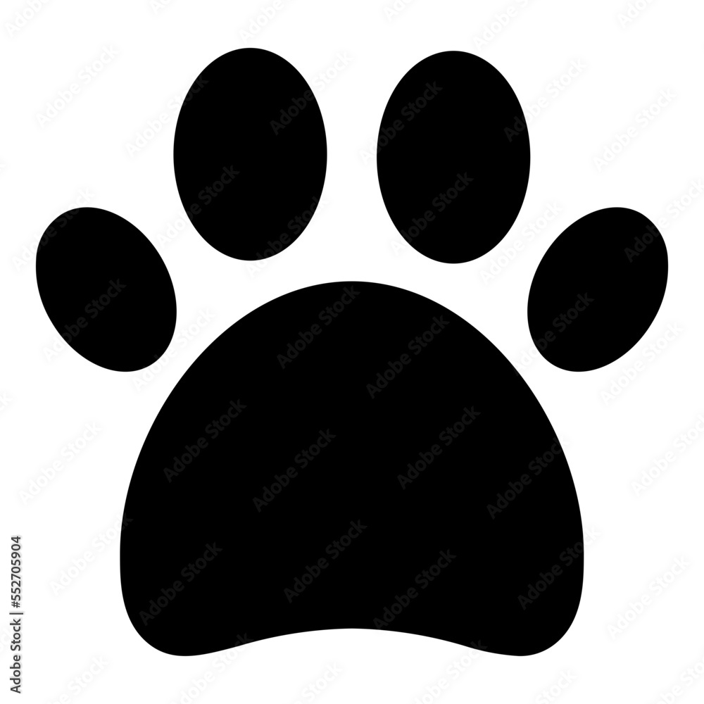 Sticker paw icon