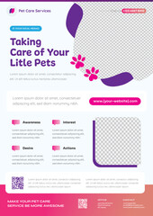 The Best Pet Care Service Flyer Templates A4 - Style 1