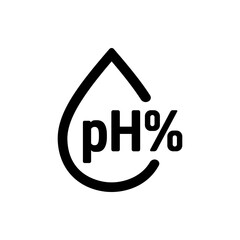 pH icon vector or pH outline icon or pH symbol isolated. Neutral Ph Balance Line Icon. Free Acidity Concept Linear Pictogram. Non Potential Hydrogen Product for Hair, Skin or Food Outline Icon. 