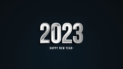 2023 Happy New Year vector background, template for greeting card, wallpaper, banner, etc.