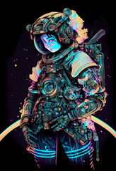 Anime Astronaut Samurai 