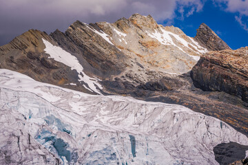 Pastoruri Glacier in Cordillera Blanca, snowcapped Andes, Ancash, Peru
