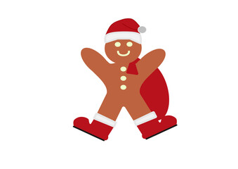 christmas gingerbread santaclaus vector